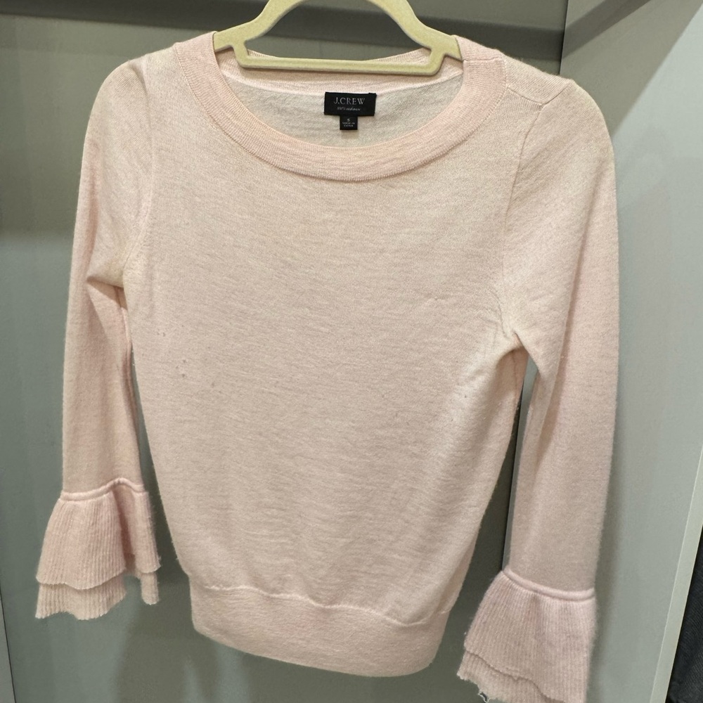 J.Crew Cashmere Light Pink Sweater in Small